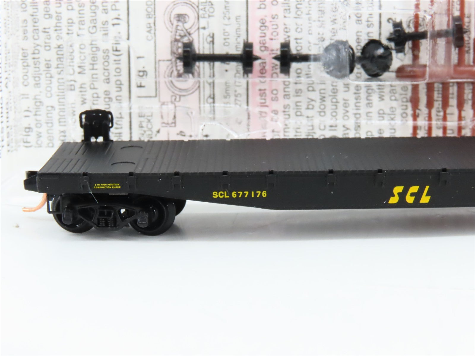 N Scale Micro-Trains MTL 45170 SCL Seaboard Coast Line 50' Flat Car 677176 RTR