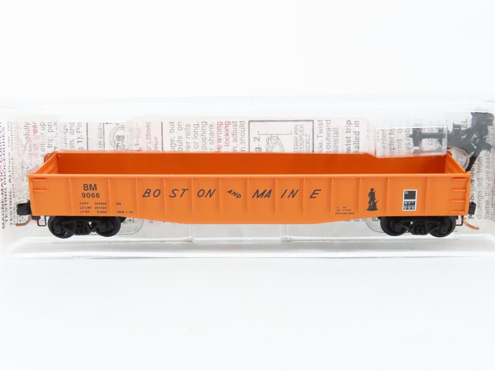 N Scale Micro-Trains MTL 46180 BM Boston & Maine 50' Gondola 9066 RTR