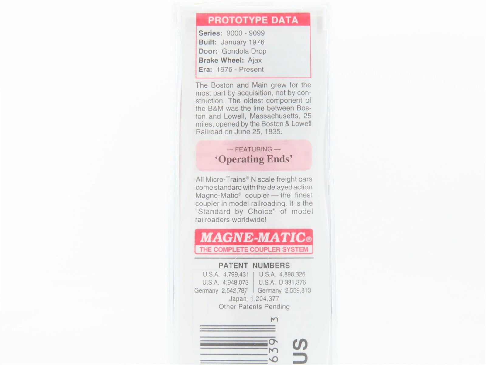 N Scale Micro-Trains MTL 46180 BM Boston & Maine 50' Gondola 9066 RTR