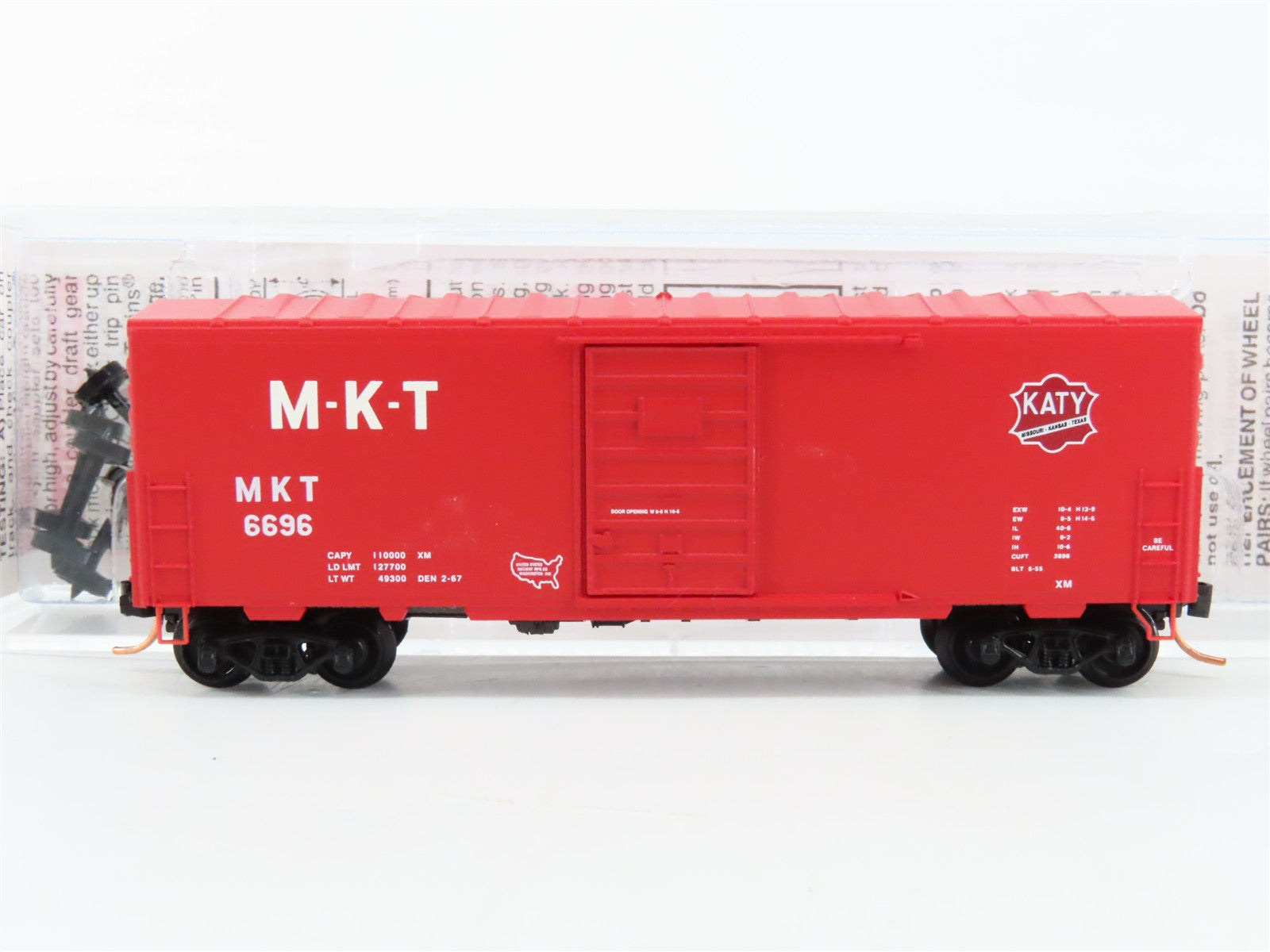N Scale Micro-Trains MTL 24320 MKT Katy 40' Single Door Box Car 6696 RTR