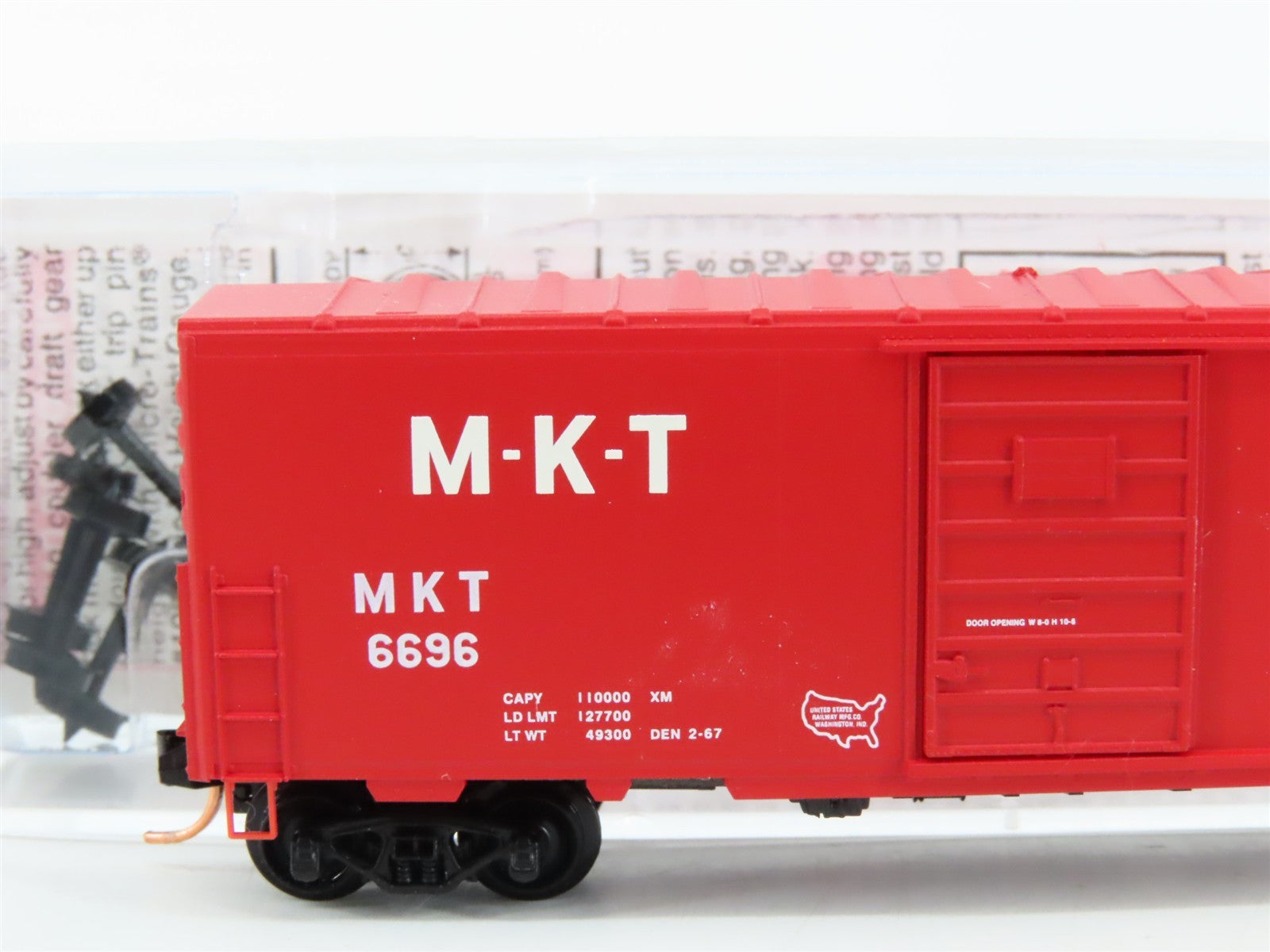 N Scale Micro-Trains MTL 24320 MKT Katy 40' Single Door Box Car 6696 RTR