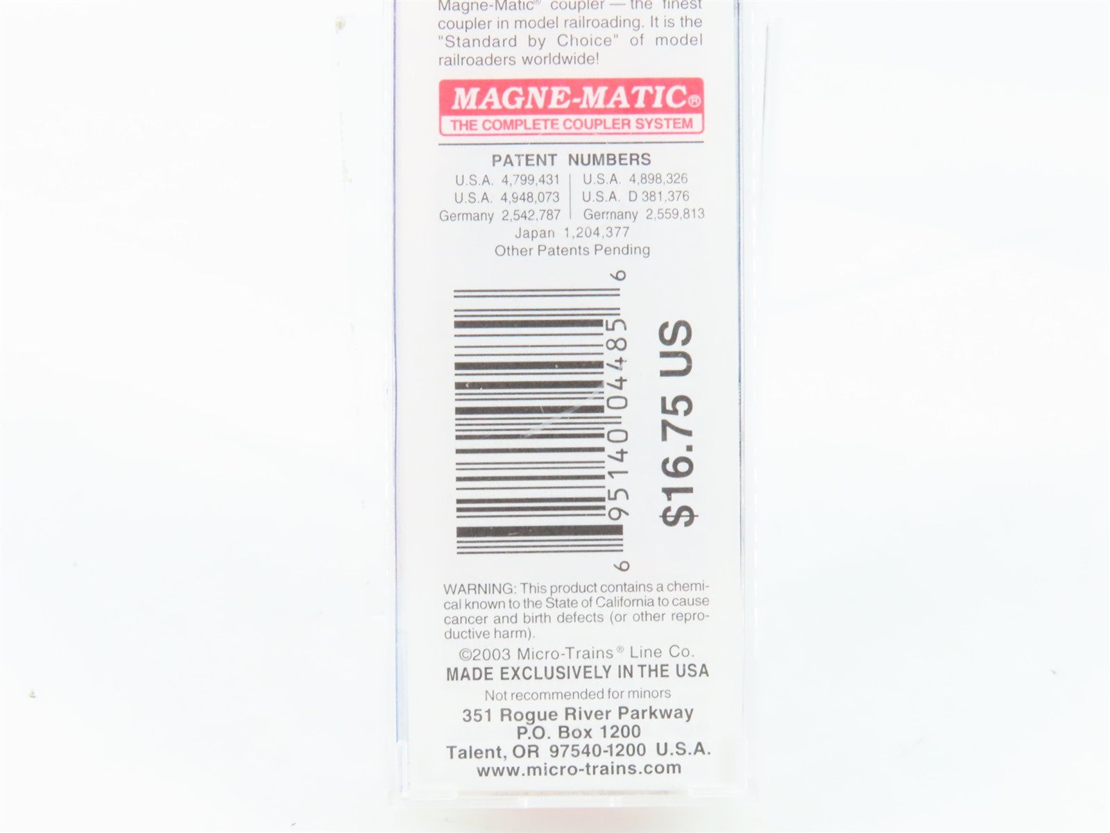 N Scale Micro-Trains MTL 24320 MKT Katy 40' Single Door Box Car 6696 RTR