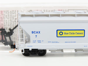 N Scale Micro-Trains MTL 92180 BCAX Blue Circle Cement 2-Bay Covered Hopper #7