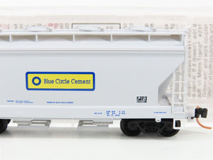 N Scale Micro-Trains MTL 92180 BCAX Blue Circle Cement 2-Bay Covered Hopper #7