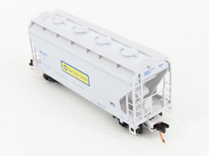 N Scale Micro-Trains MTL 92180 BCAX Blue Circle Cement 2-Bay Covered Hopper #7