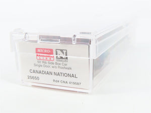 N Scale Micro-Trains MTL 25650 CNA Canadian National 50' Box Car 419587 RTR