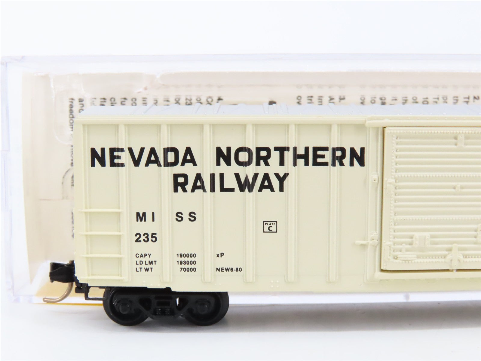 N Scale Micro-Trains MTL 25510 MISS Nevada Northern Ely Route 50' Boxcar 235 RTR