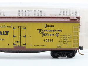N Scale Micro-Trains MTL 49350 URTC PuriTan Malt 40' Wood Reefer 40636 RTR