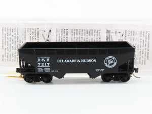 N Scale Micro-Trains MTL 55170 D&H Delaware & Hudson 33' 2-Bay Hopper 7217 RTR