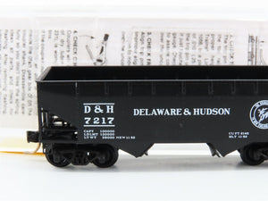 N Scale Micro-Trains MTL 55170 D&H Delaware & Hudson 33' 2-Bay Hopper 7217 RTR