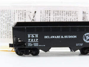 N Scale Micro-Trains MTL 55170 D&H Delaware & Hudson 33' 2-Bay Hopper 7217 RTR