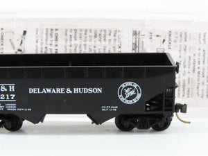 N Scale Micro-Trains MTL 55170 D&H Delaware & Hudson 33' 2-Bay Hopper 7217 RTR