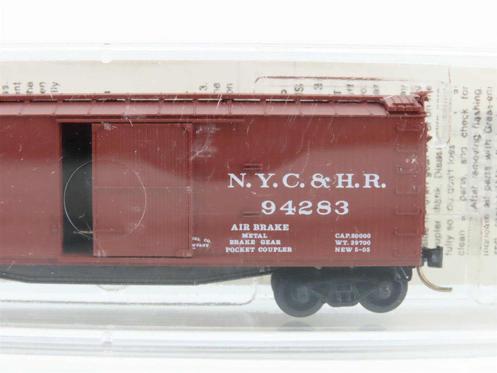 N Micro-Trains MTL 39110 NYC&HR New York Central Lines 40' Box Car 94283 RTR