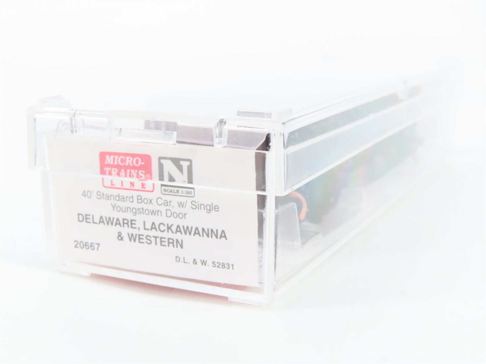 N Scale Micro-Trains MTL 20667 DL&W Lackawanna Phoebe Snow 40' Box Car 52831 RTR