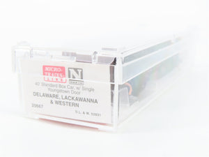 N Scale Micro-Trains MTL 20667 DL&W Lackawanna Phoebe Snow 40' Box Car 52831 RTR