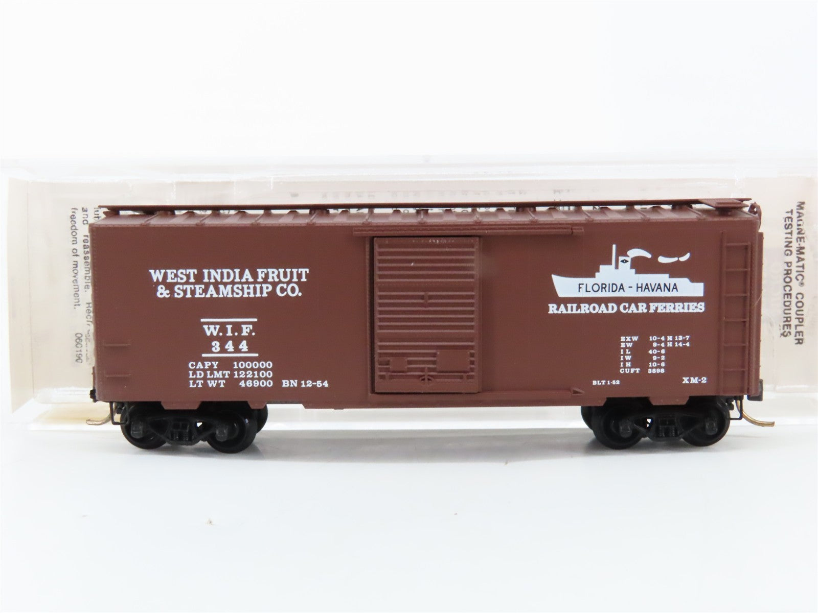 N Scale Micro-Trains MTL 20106 WIF West India Fruit & Steamship 40' Box Car 344