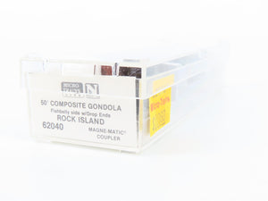 N Scale Micro-Trains MTL 62040 RI Rock Island 50' Composite Gondola 1199 RTR