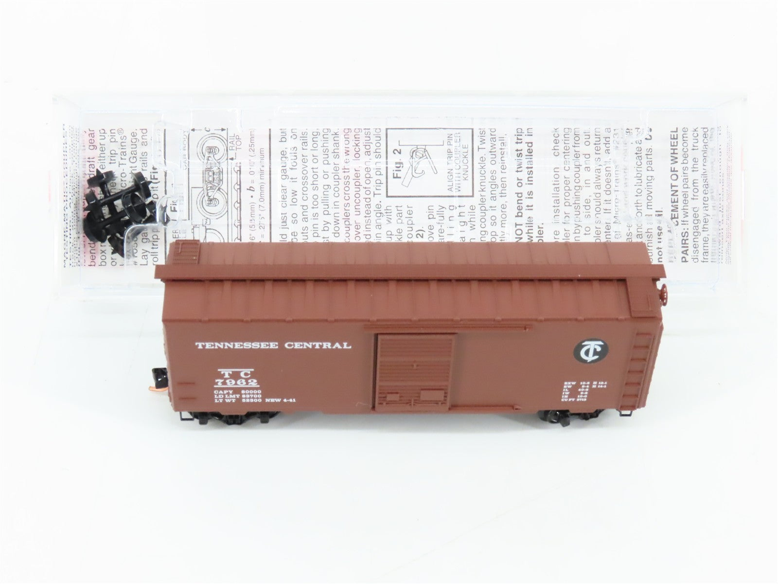 N Scale Micro-Trains MTL 20720 TC Tennessee Central 40' Box Car 7962 RTR