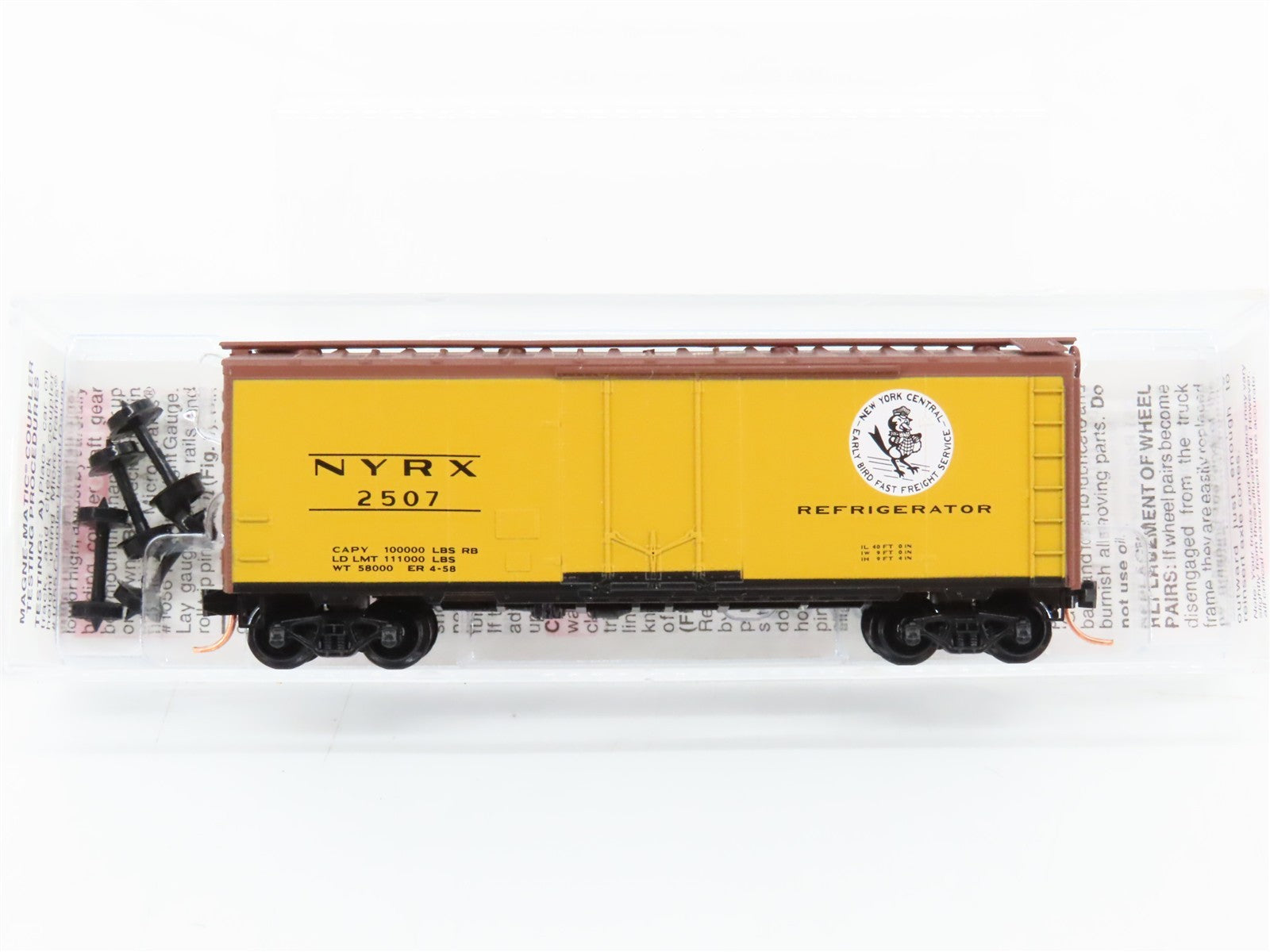 N Scale Micro-Trains MTL 21440 NYRX New York Central Early Bird 40' Box Car 2507