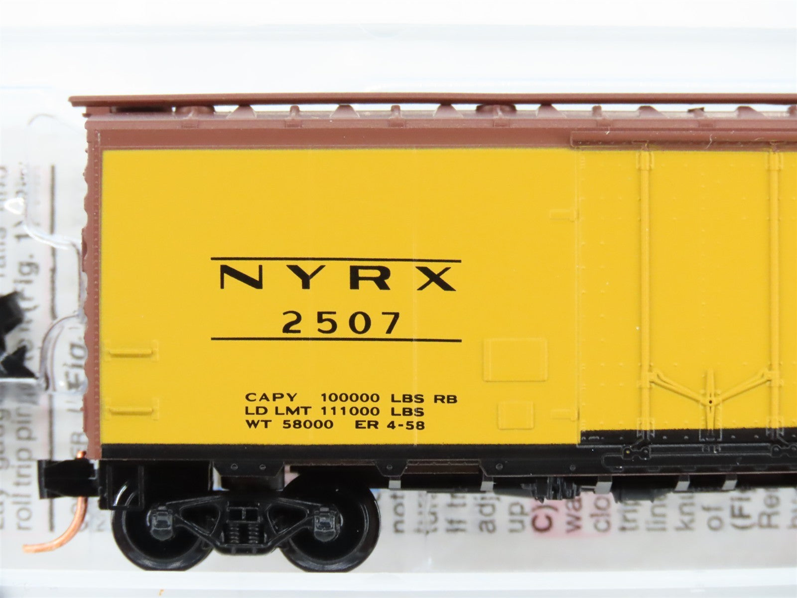 N Scale Micro-Trains MTL 21440 NYRX New York Central Early Bird 40' Box Car 2507