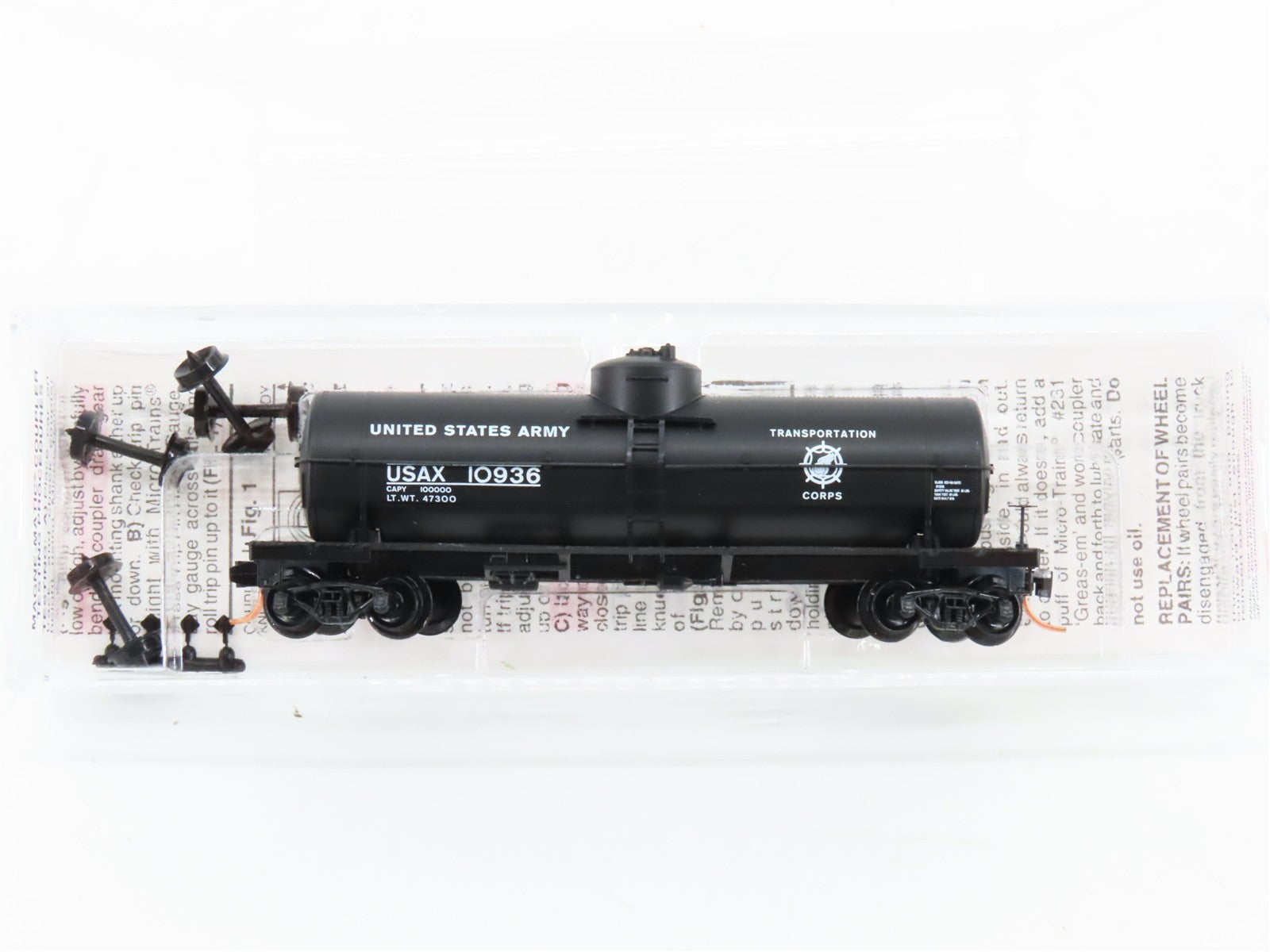 N Scale Micro-Trains MTL 65370 USAX United States Army 39' Tank Car 10936 RTR