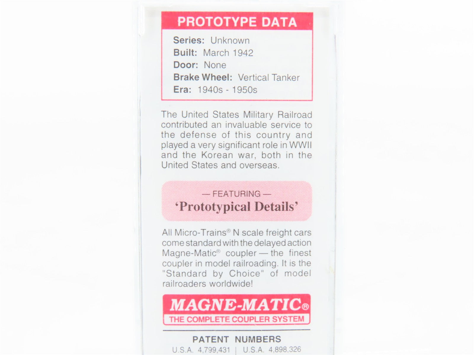 N Scale Micro-Trains MTL 65370 USAX United States Army 39' Tank Car 10936 RTR