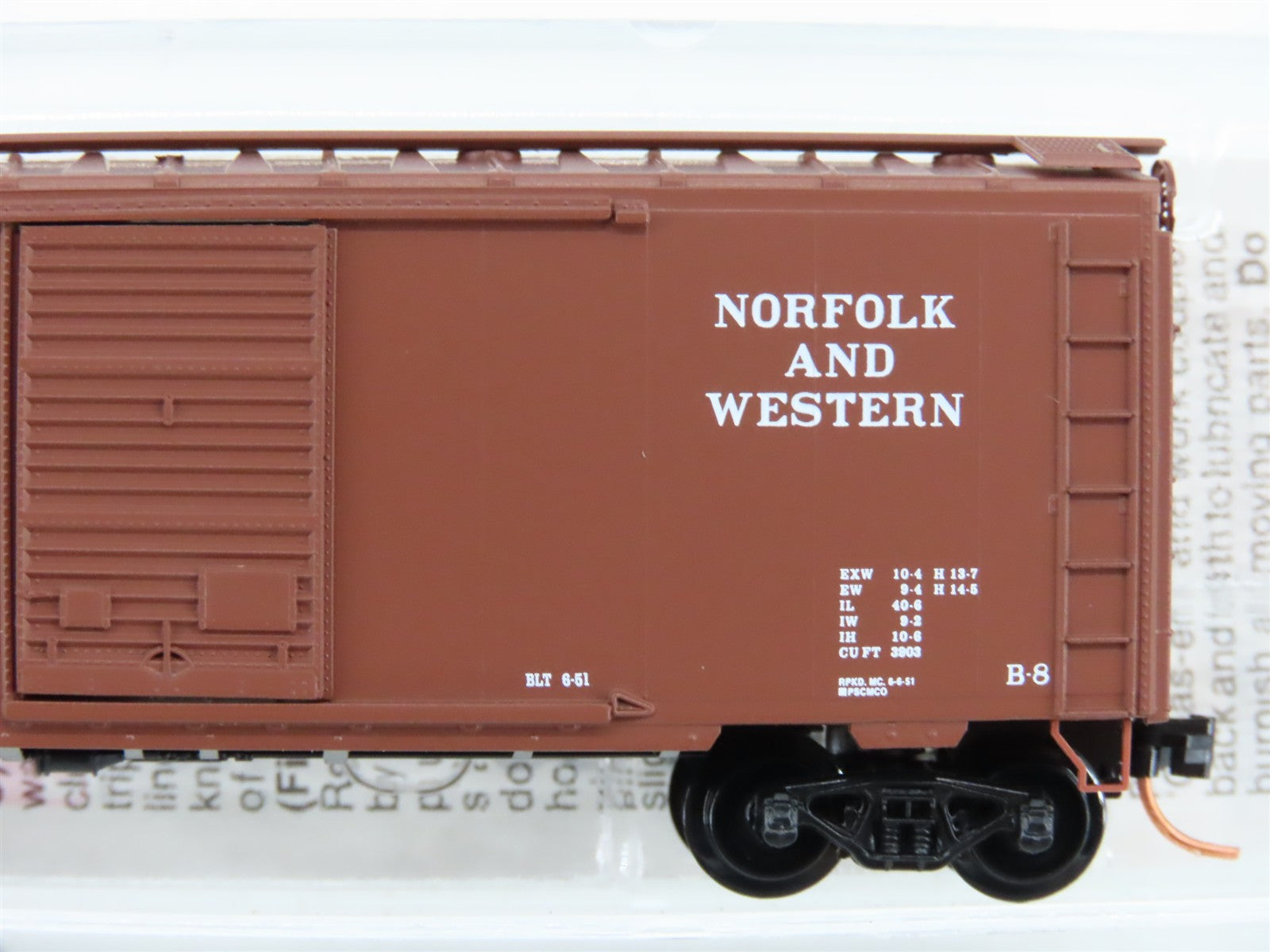 N Scale Micro-Trains MTL 20606 N&W Norfolk & Western 40' Box Car 44324 RTR