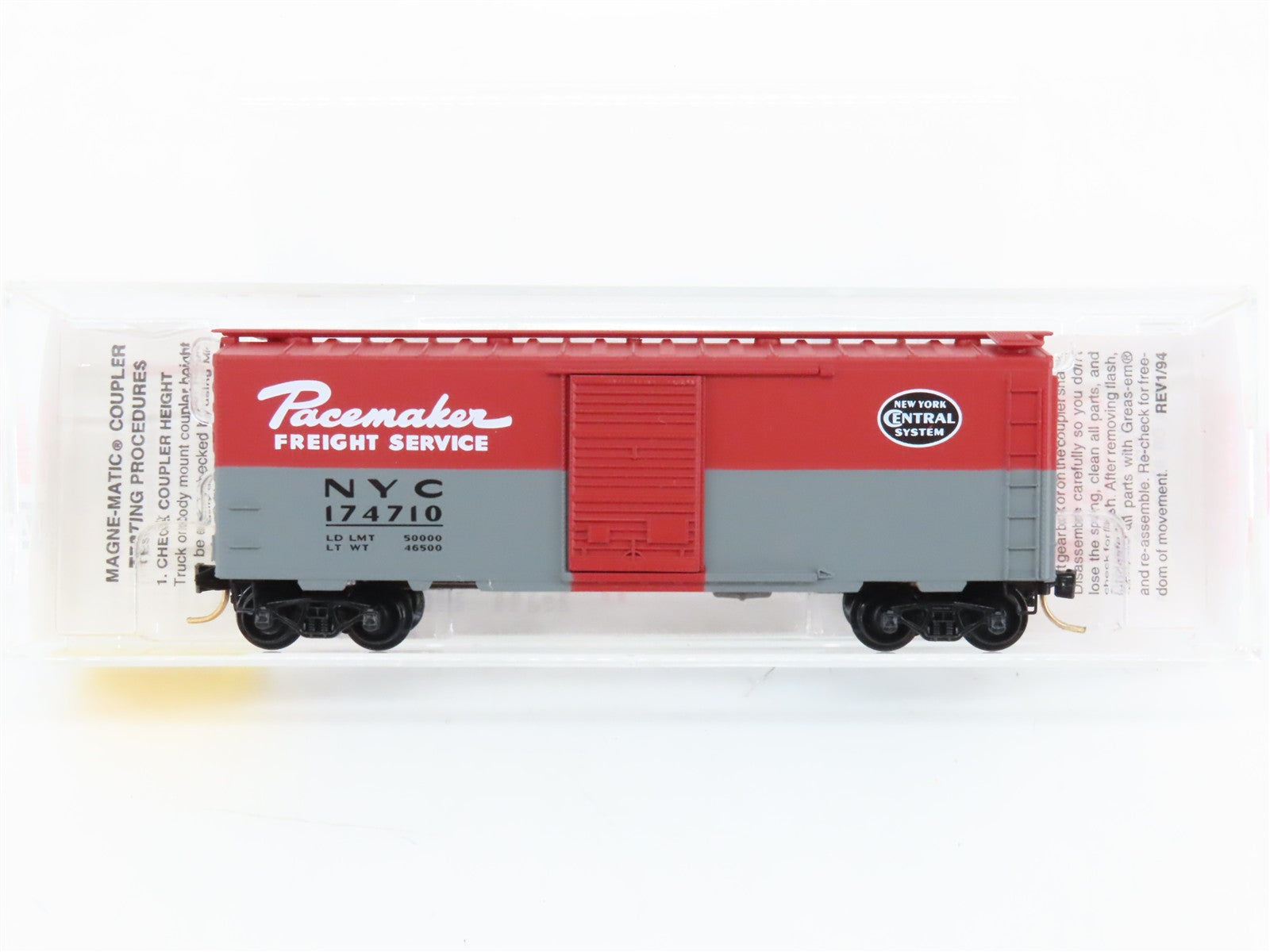 N Scale Micro-Trains MTL 20240 NYC New York Central Pacemaker 40' Boxcar 174710