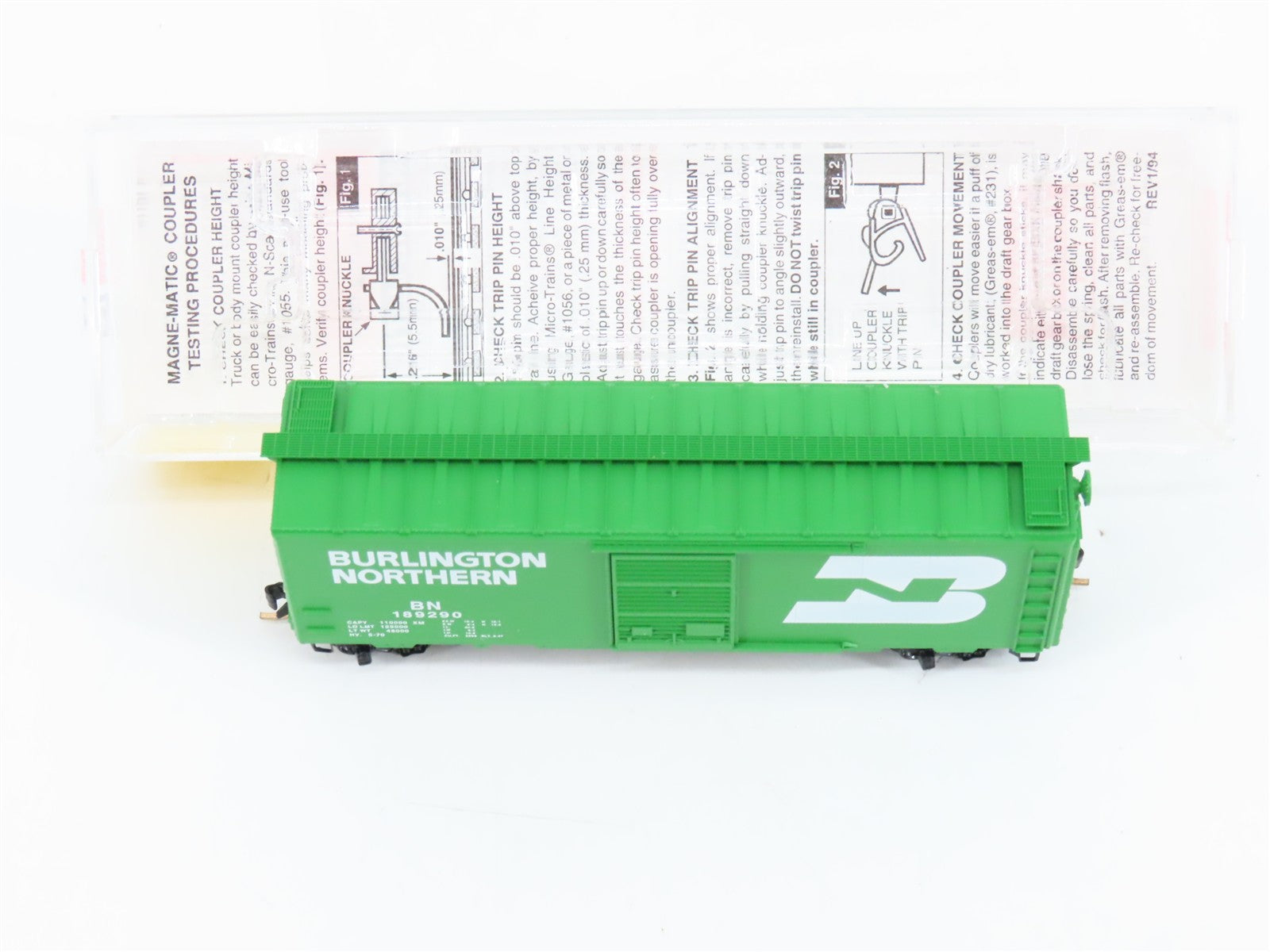 N Scale Micro-Trains MTL 20306/3 BN Burlington Northern 40' Box Car 189290 RTR