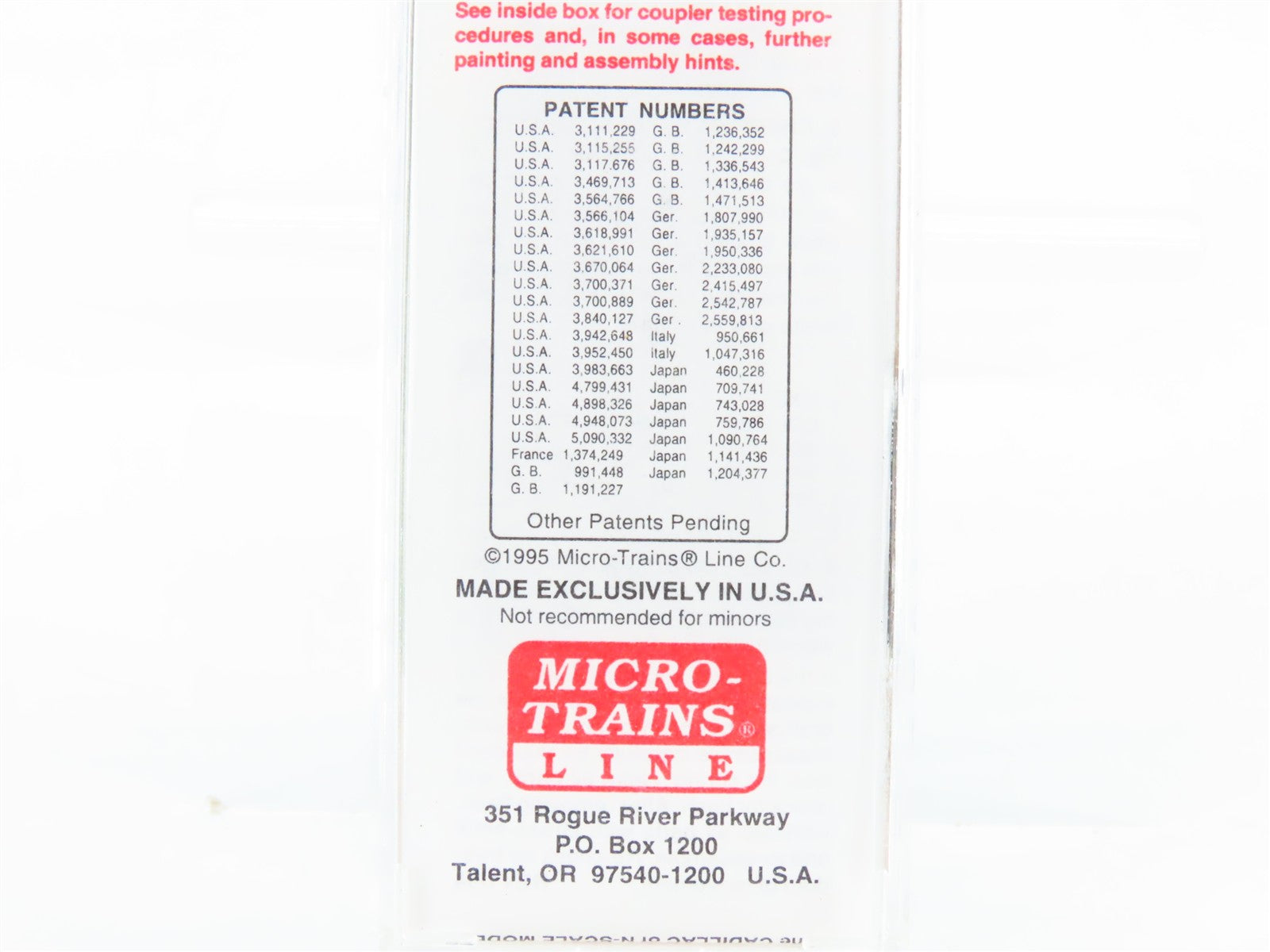 N Scale Micro-Trains MTL 20306/3 BN Burlington Northern 40' Box Car 189290 RTR