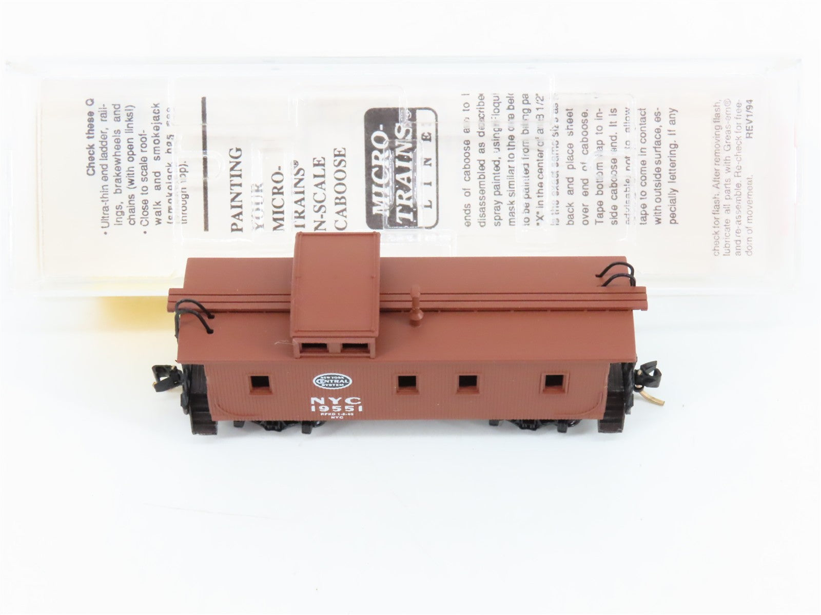 N Scale Micro-Trains MTL 51080 New York Central 34' Wood Sheathed Caboose RTR