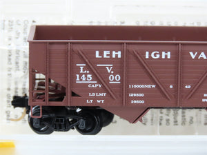 N Scale Micro-Trains MTL 57030 LV Lehigh Valley 33' 2-Bay Open Hopper 14500 RTR
