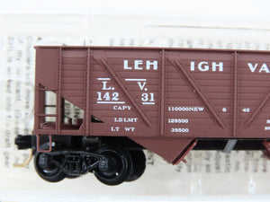N Scale Micro-Trains MTL 57030 LV Lehigh Valley 33' 2-Bay Open Hopper 14231 RTR