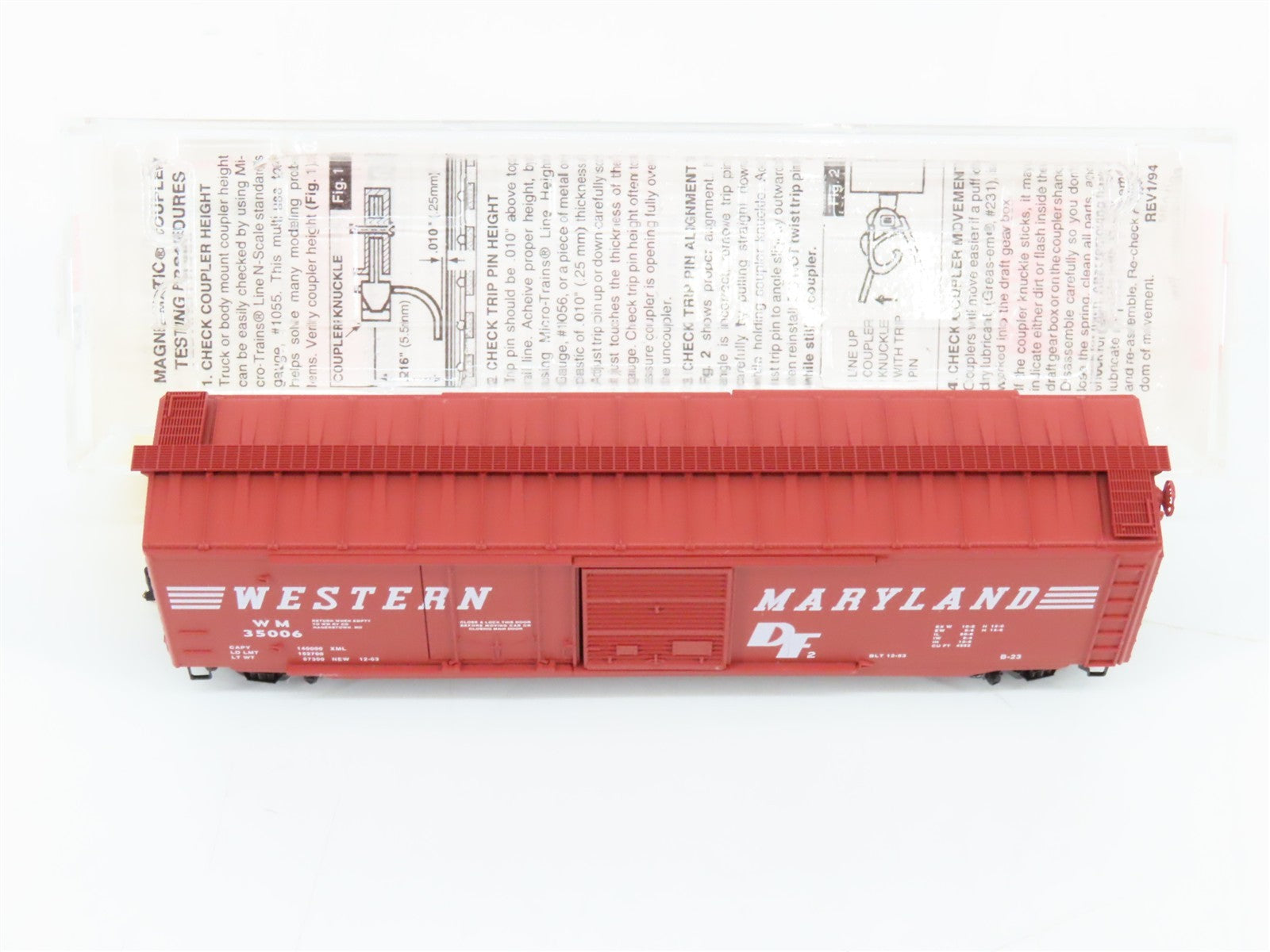 N Scale Micro-Trains MTL 33070 WM Western Maryland 50' Box Car 35006 RTR