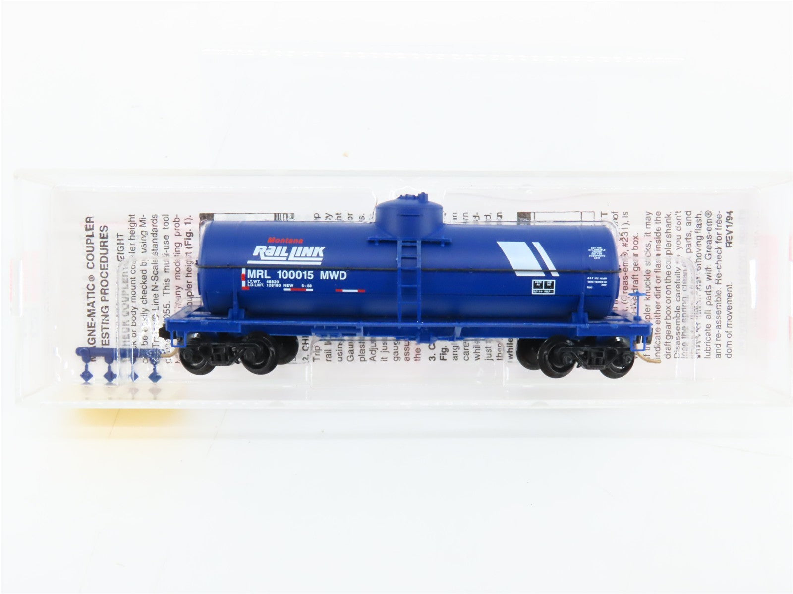 N Micro-Trains MTL 65390 MRL Montana Rail Link 39' Single Dome Tank Car 100015