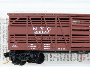 N Scale Micro-Trains MTL 35040 NYC New York Central 40' Stock Car 28022 RTR