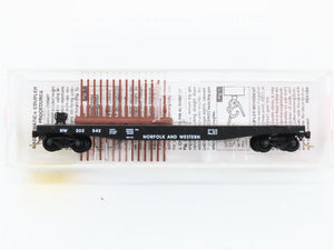 N Scale Micro-Trains MTL 45020 NW Norfolk & Western 50' Fishbelly Flat Car RTR