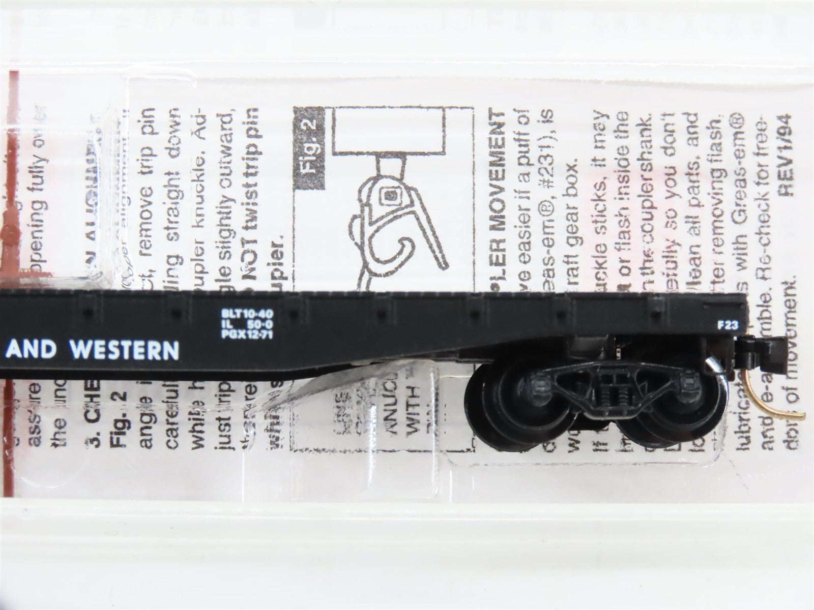 N Scale Micro-Trains MTL 45020 NW Norfolk & Western 50' Fishbelly Flat Car RTR