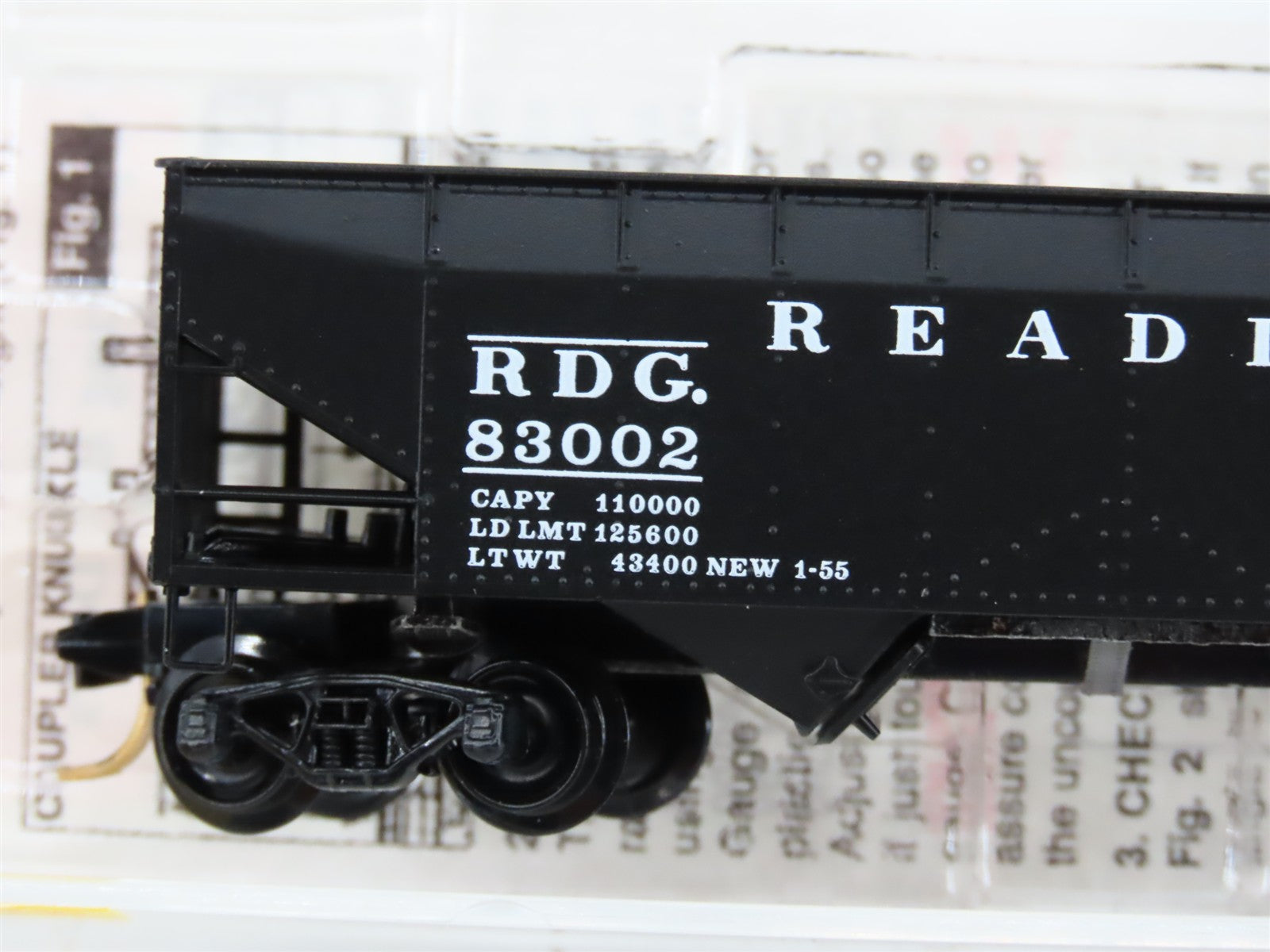 N Scale Micro-Trains MTL 55310 RDG Reading 33' 2-Bay Hopper 83002 RTR