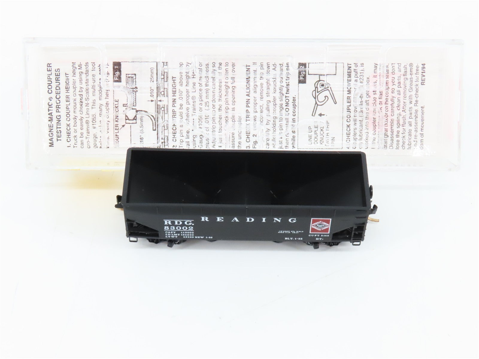 N Scale Micro-Trains MTL 55310 RDG Reading 33' 2-Bay Hopper 83002 RTR
