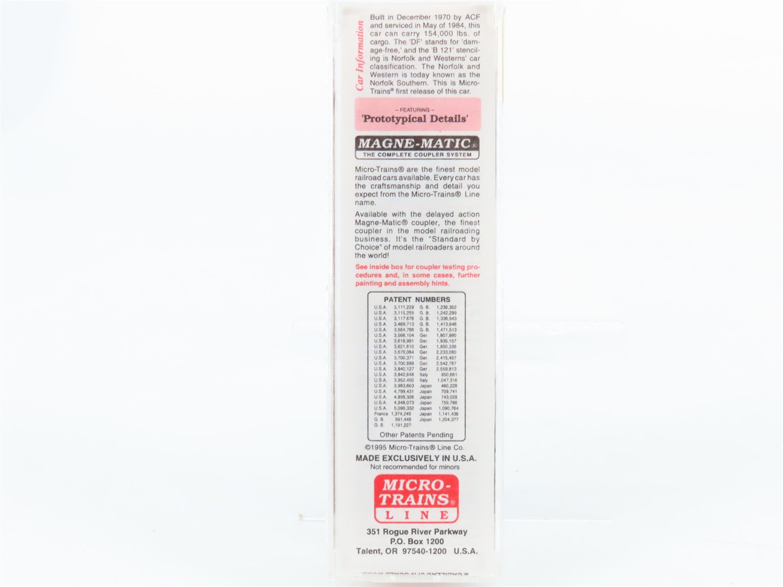 N Scale Micro-Trains MTL 75030 NW Norfolk and Western 50' Standard Box Car RTR
