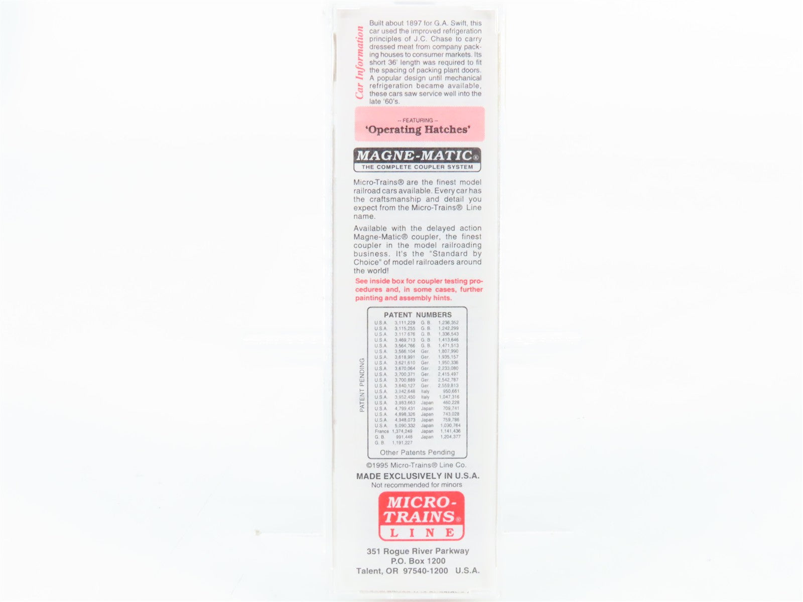 N Scale Micro-Trains MTL 58010 Swift Refrigerator Line 36' Reefer 2813 RTR