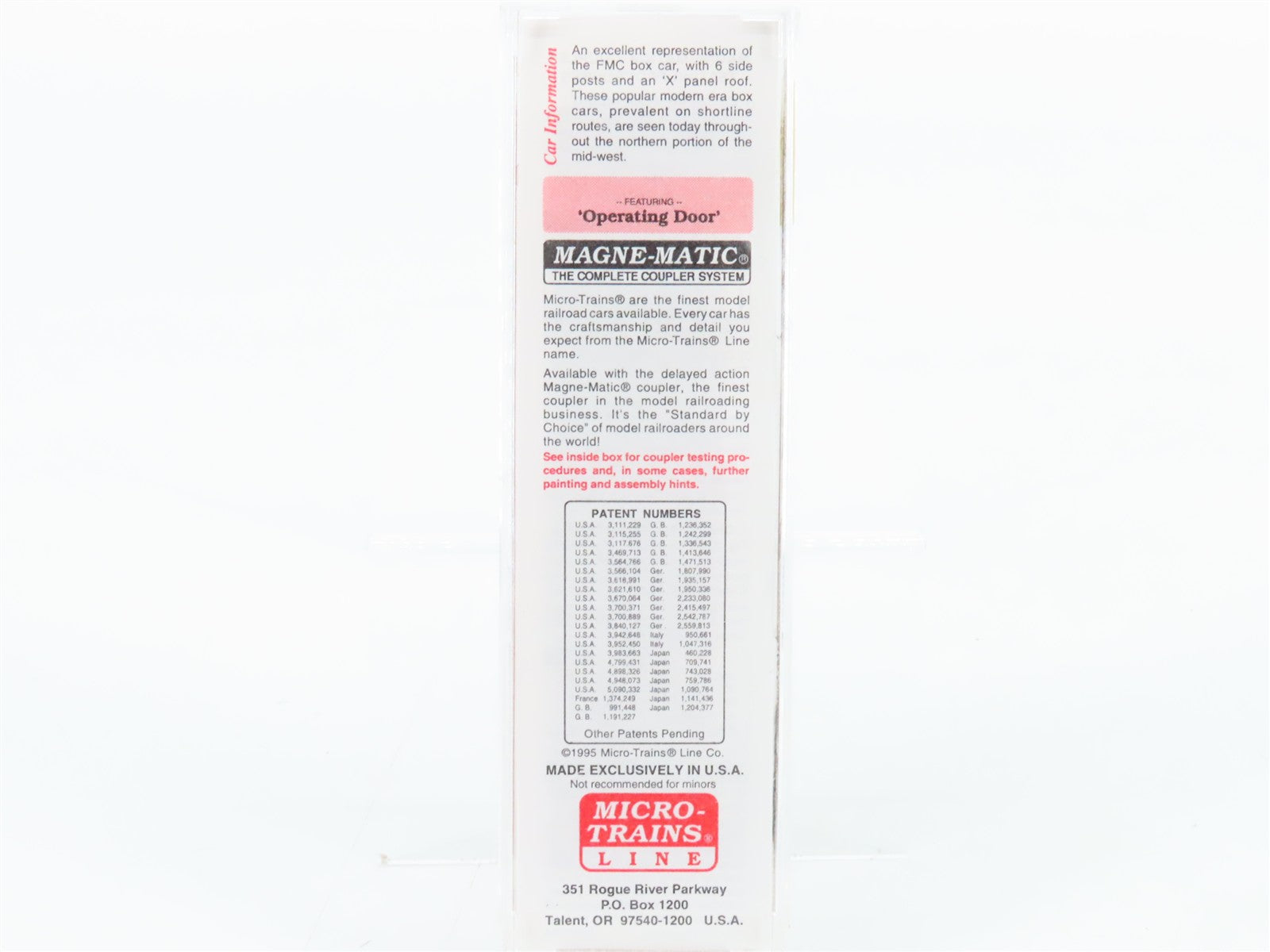 N Scale Micro-Trains MTL 25540 SM St. Marys Railroad 50' Box Car 4209 RTR