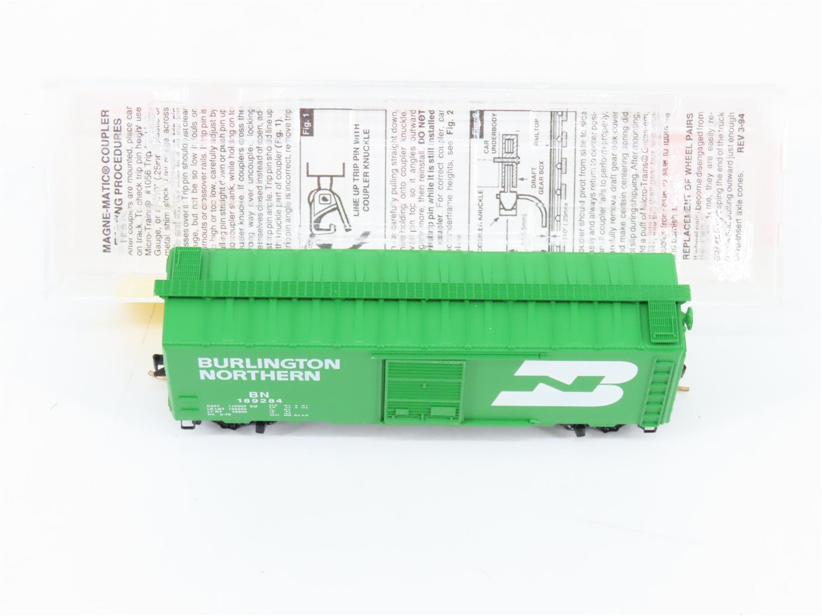 N Scale Micro-Trains MTL 20306 BN Burlington Northern 40' Box Car 189284 RTR