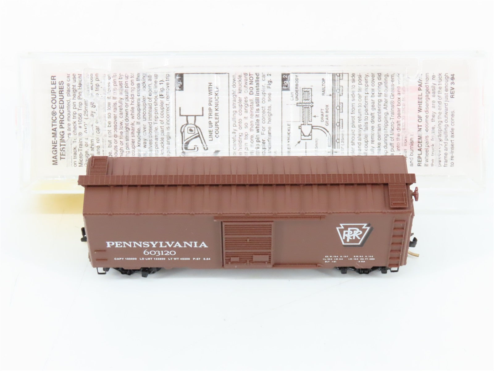 N Scale Micro-Trains MTL 20780/2 PRR Pennsylvania 40' Box Car 603120 RTR