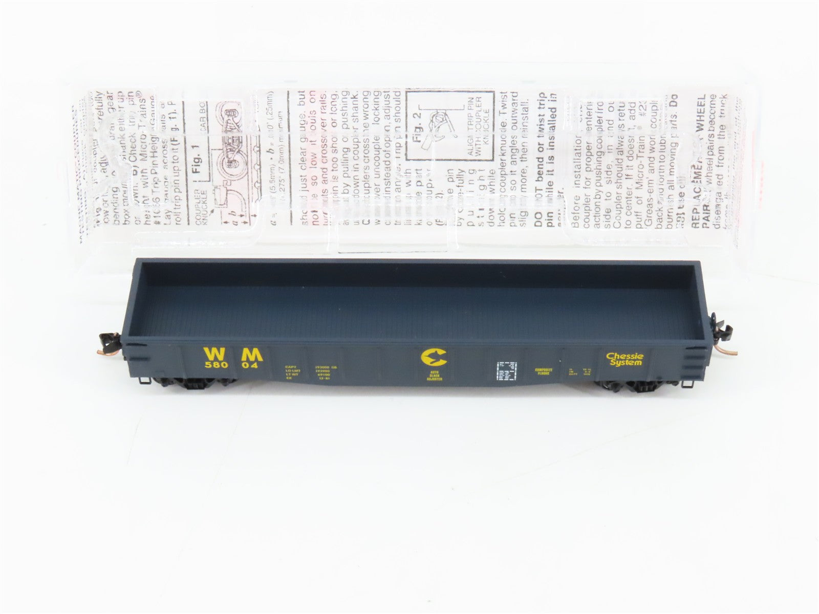 N Scale Micro-Trains MTL 105070 WM Chessie System 50' Gondola 58004 RTR