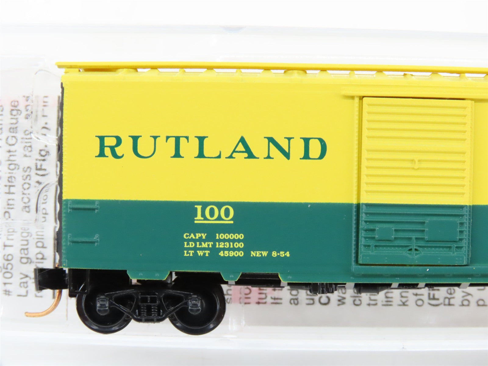 N Scale Micro-Trains MTL 20146 RUT Rutland Green Mt. Gateway 40' Box Car 100 RTR