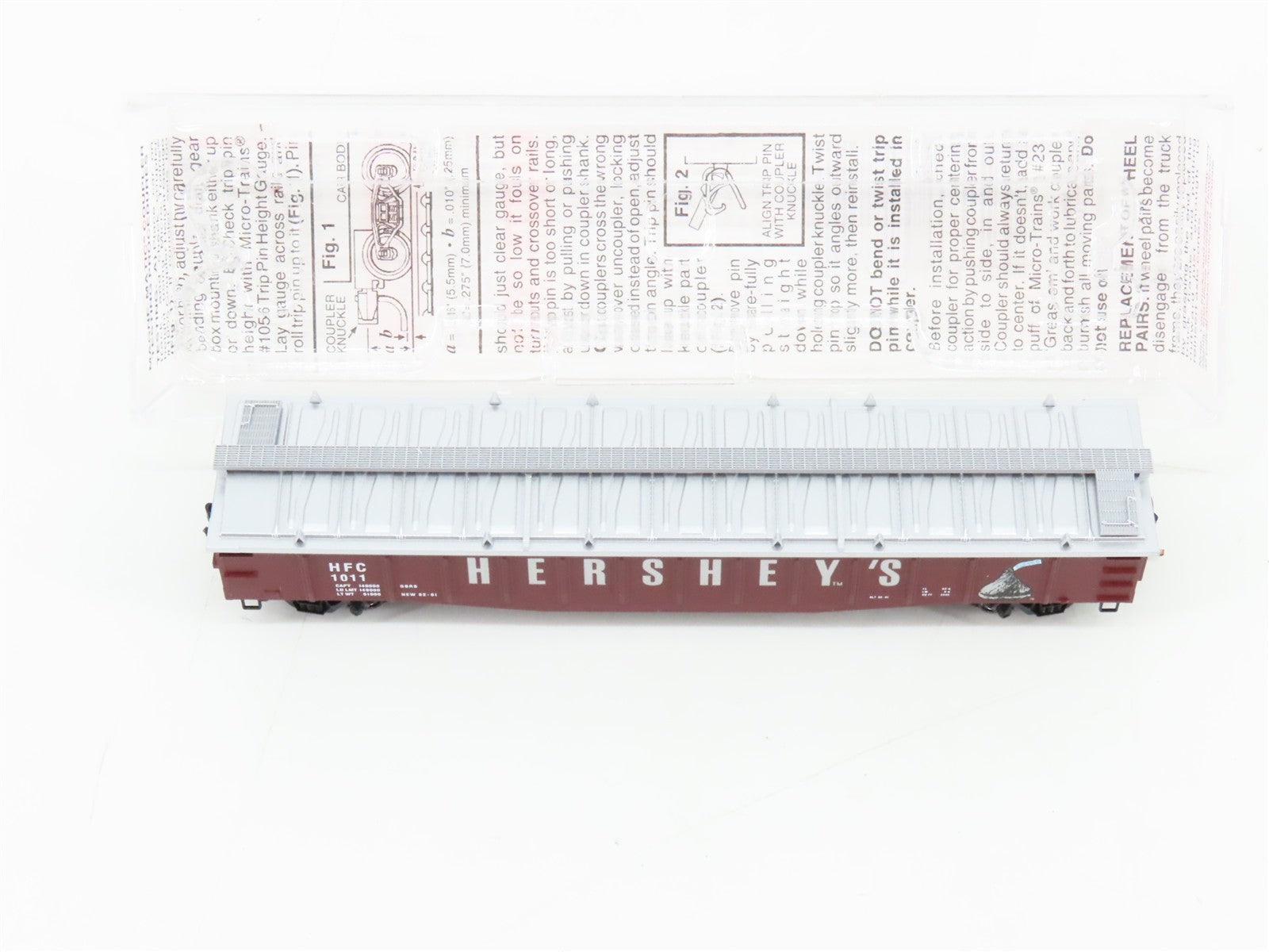 N Scale Micro-Trains MTL 106060 HFC Hershey's 50' Covered Gondola 1011 RTR
