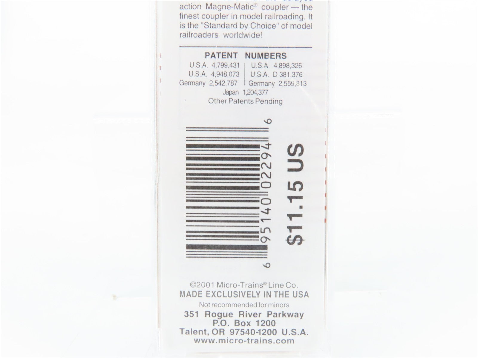 N Scale Micro-Trains MTL 44090 CB&Q Burlington Route 50' Flat Car 93374 RTR