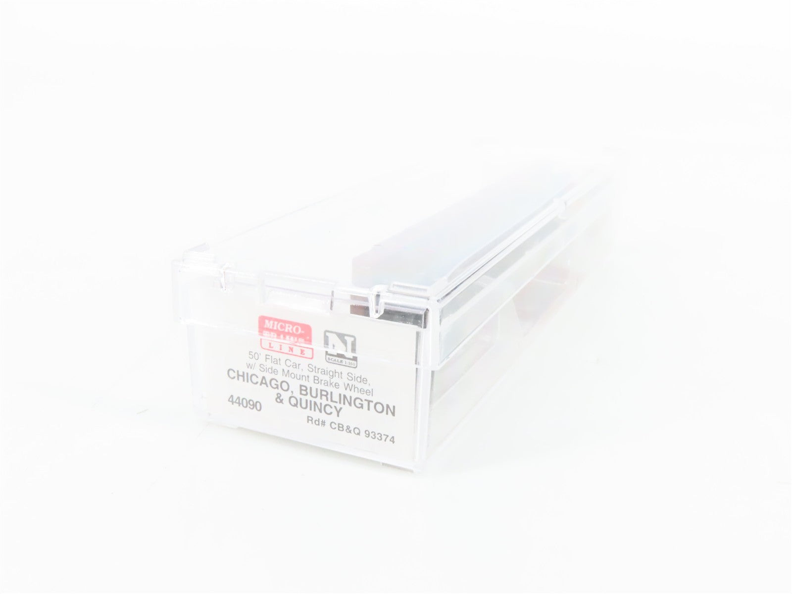 N Scale Micro-Trains MTL 44090 CB&Q Burlington Route 50' Flat Car 93374 RTR
